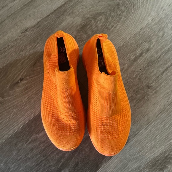 Shoes - Vibrant Orange Slip-On womens Shoes